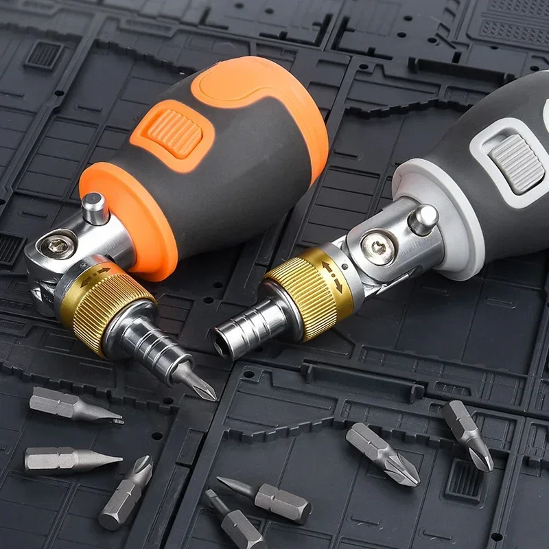 

8 in 1 Mini Ratchet Screwdriver Precision Multi Tools Magnetic S2 Bits Household Multi-purpose Pocket Portable Set