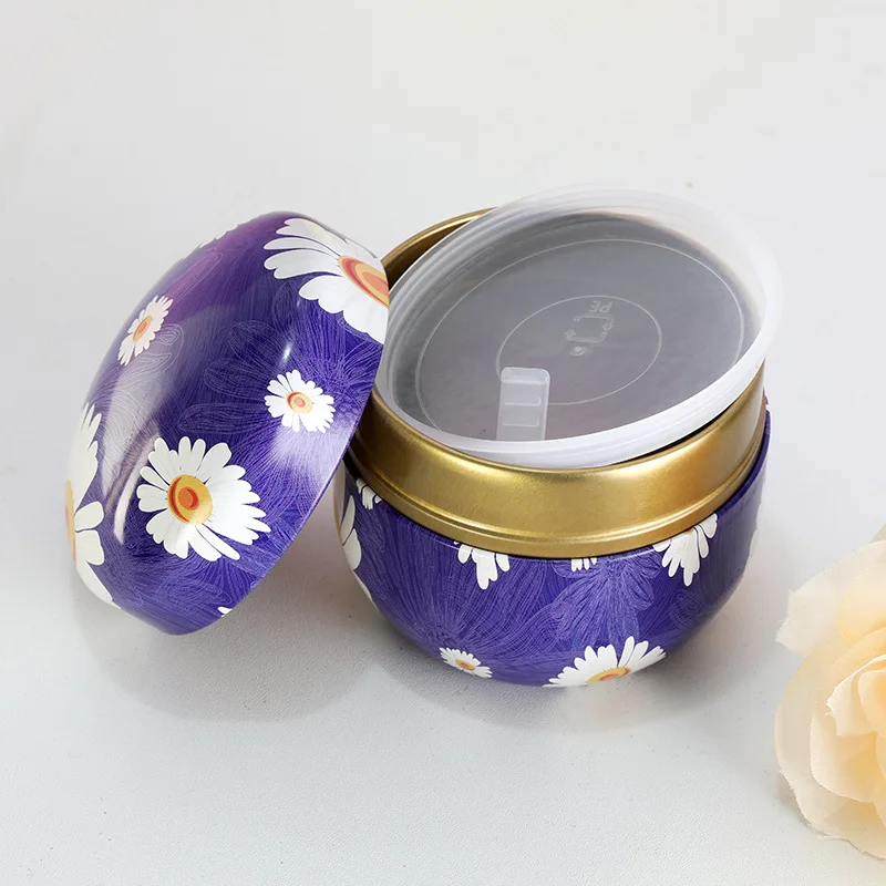 Tea Canister Jar Leaves Compact Storage Balms Seal Gifts Containers for Food Organizer Tea,Snack Herb Cosmetic with Seal Lid