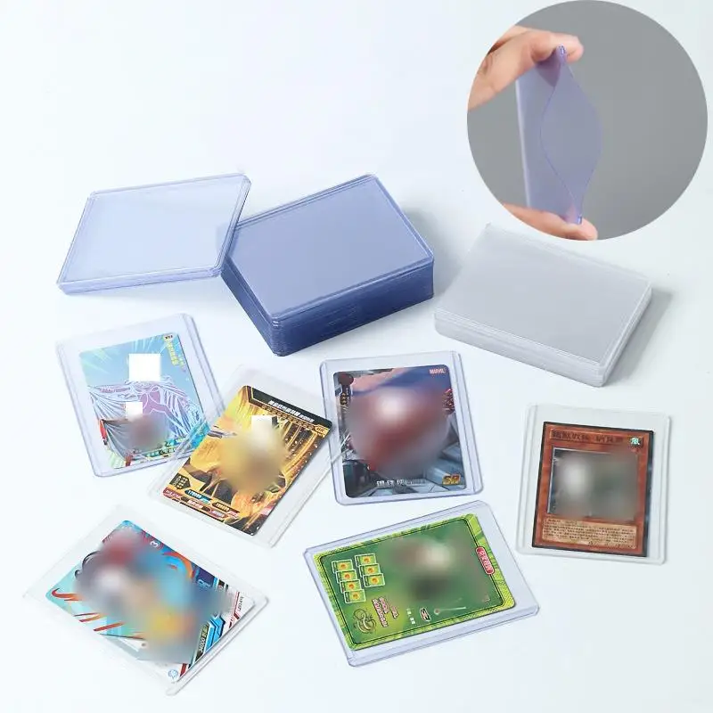 25pcs Hard Plastic Card Sleeves Waterproof Collector Card Holder Protectors Cover PVC Card Bag Multi-function Storage Card Hold