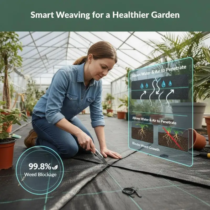 Breathable Weed Barrier Landscape Fabric Anti Grass Weed Cloth Durable Strong Membrane for Outdoor Patio Garden Landscaping