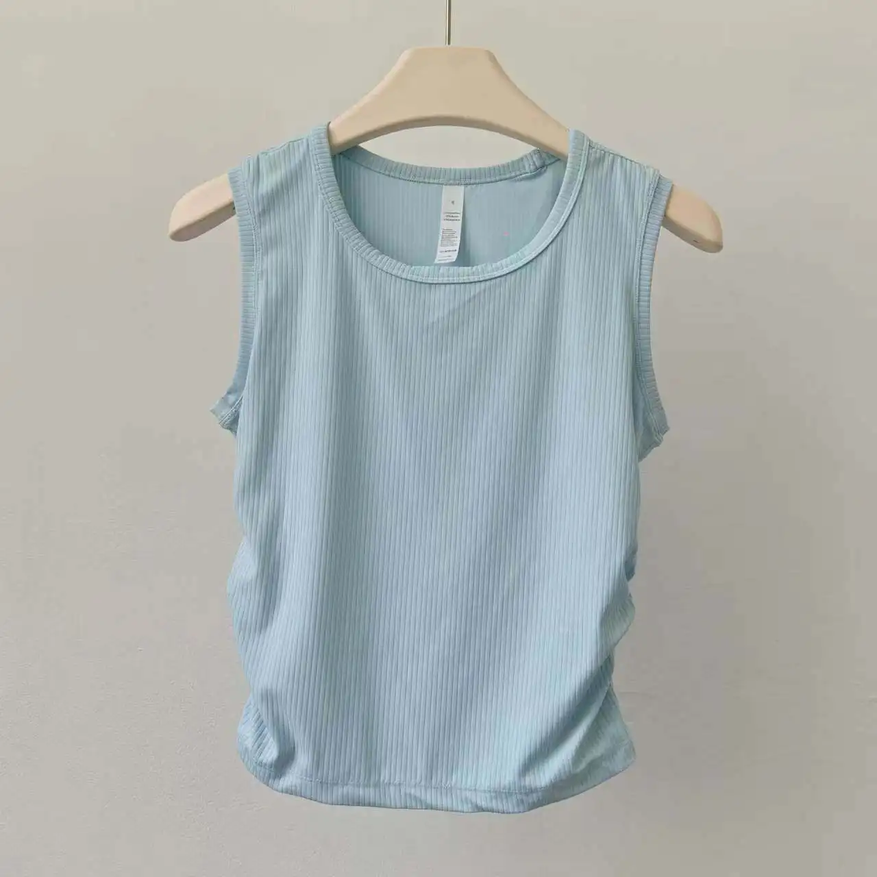 

Summer Women's Sleeveless Sports Vest Ruched Slim-fit Quick-Dry Yoga Top Breathable Fitness Running Tank Top Fitness Tops