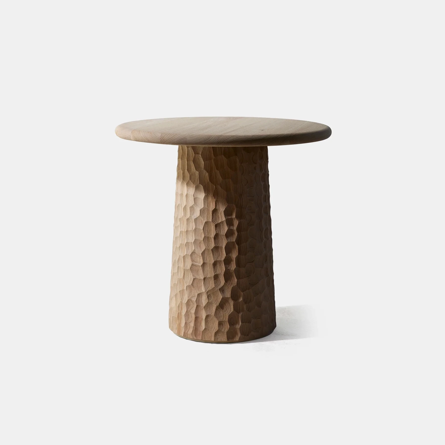 ^a Mid-Century Style Solid Wood Side Corner Table Wabi-Sabi Style Oval Stacked Natural Wood for Home Living Room Decor Art*