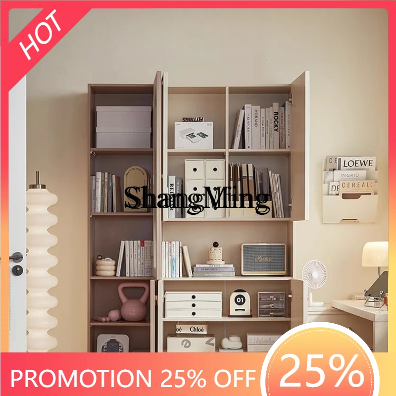 

CL wind bookcase combination with door dustproof floor storage finished bookcase