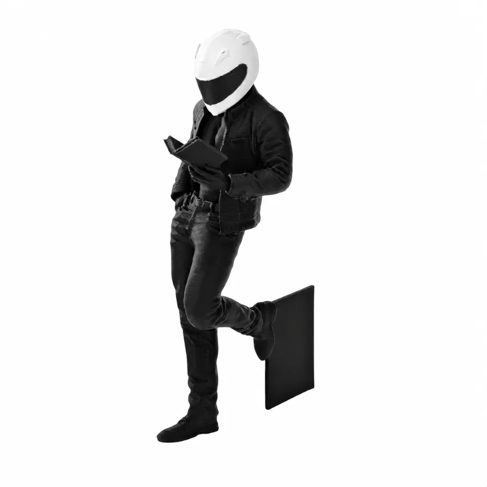 Creativity Cool Motorcycle Rider Bookend 3D Printed Plastic Helmet Rider Bookmark Unique Knight Bookmark Book Ornaments