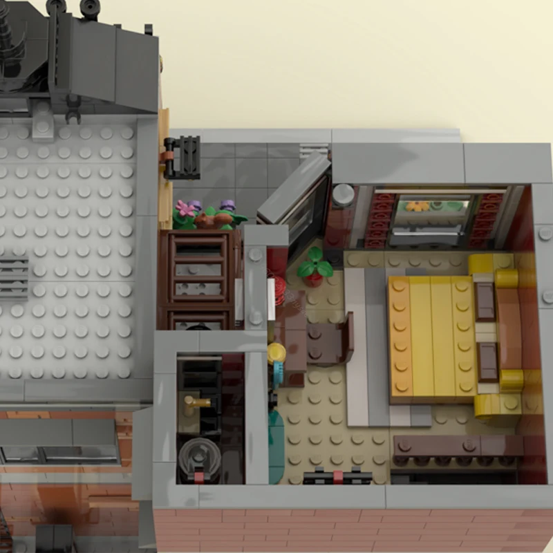 NEW MOC 다운타운 매직 샵 모듈러 스트리트 뷰 모델 빌딩 블록 DIY 건축 벽돌 어린이 장난감 크리스마스 선물 10312-B