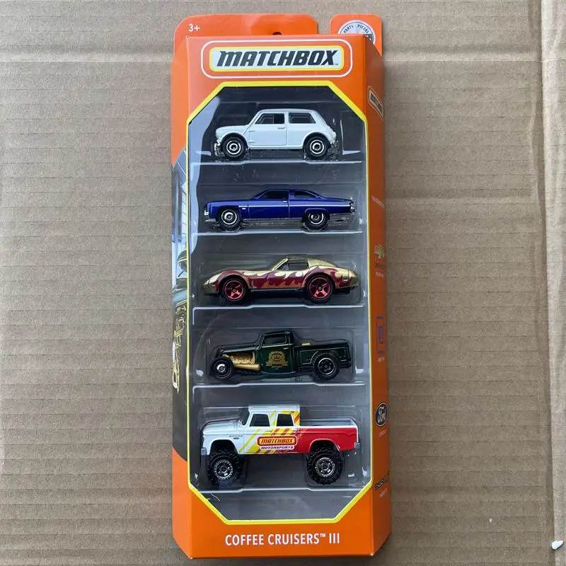 In Stock New Matchbox Five Pack C1817 Alloy Car Model Engineering Car Series Hot Sports Car Set Model Birthday Gifts Toys