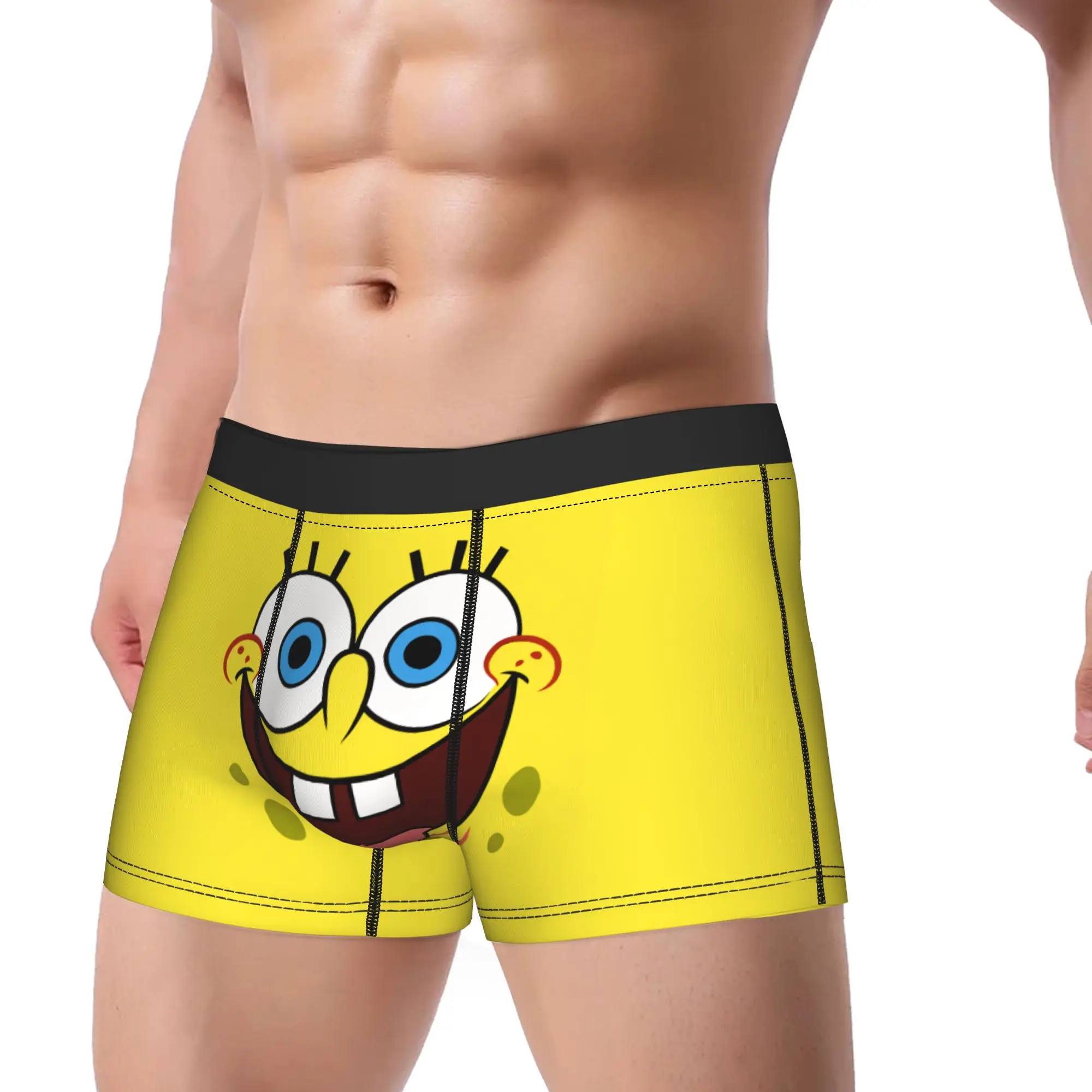 Spongebobed Cartoon  Shorts Briefs  Underwear High Quality Men's Comfortable Trunk Customs Oversize Underpants