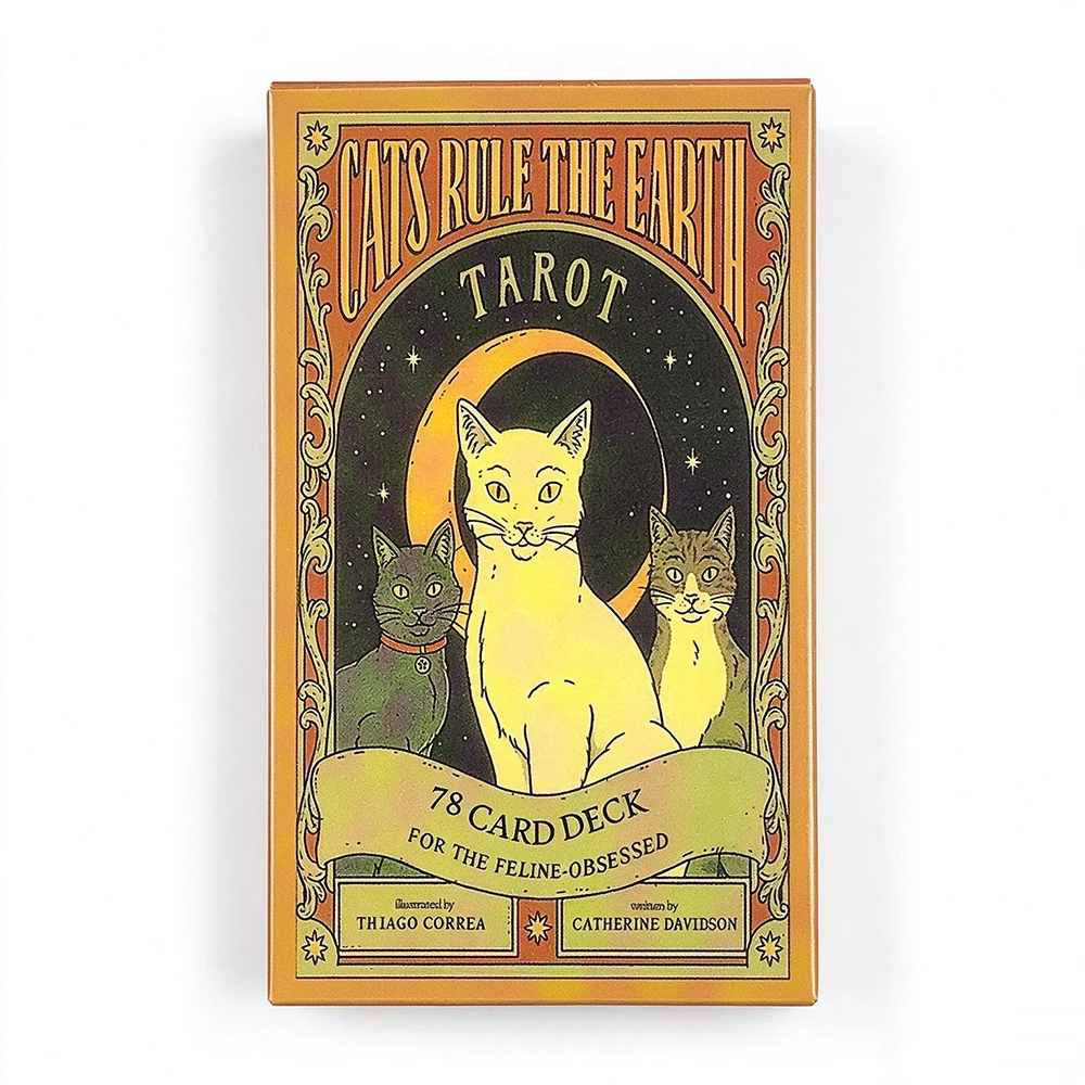 Cats Rule The Earth Tarot Deck 78 Cards Cat-themed Tarot Cards Fate Divination Borad Game Spiritual Practices Cards For Beginner