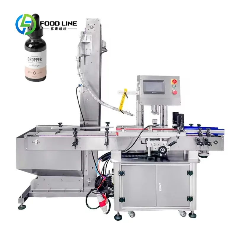 Customized Full Automatic Four Wheels Capping Machine Twist off Screw Capper for Eye Dropper Plastic Pump Cap High Efficiency