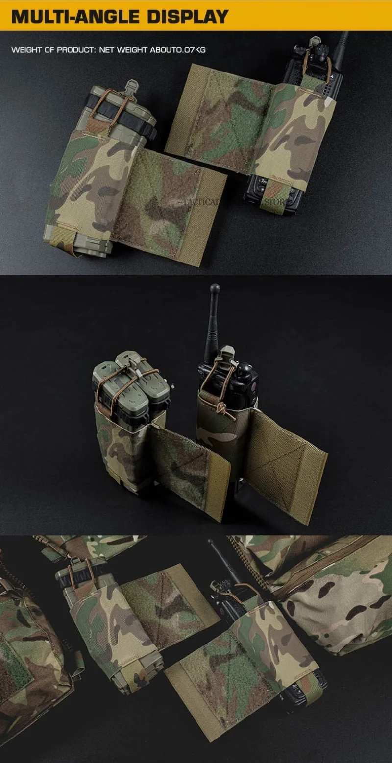 Taktische Weste V2 Seitentasche Elastische Funkgerätehalterung Magazintasche Airsoft Jagdwesten-Ausrüstung Funkgeräte-Seitentasche – Detail 2