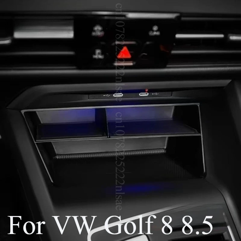 ل VW Golf 8 8.5 صندوق تخزين التحكم المركزي صينية تنظيم السيارة صندوق القفازات غير القابل للانزلاق إدراج لملحقات Volkswagen الداخلية