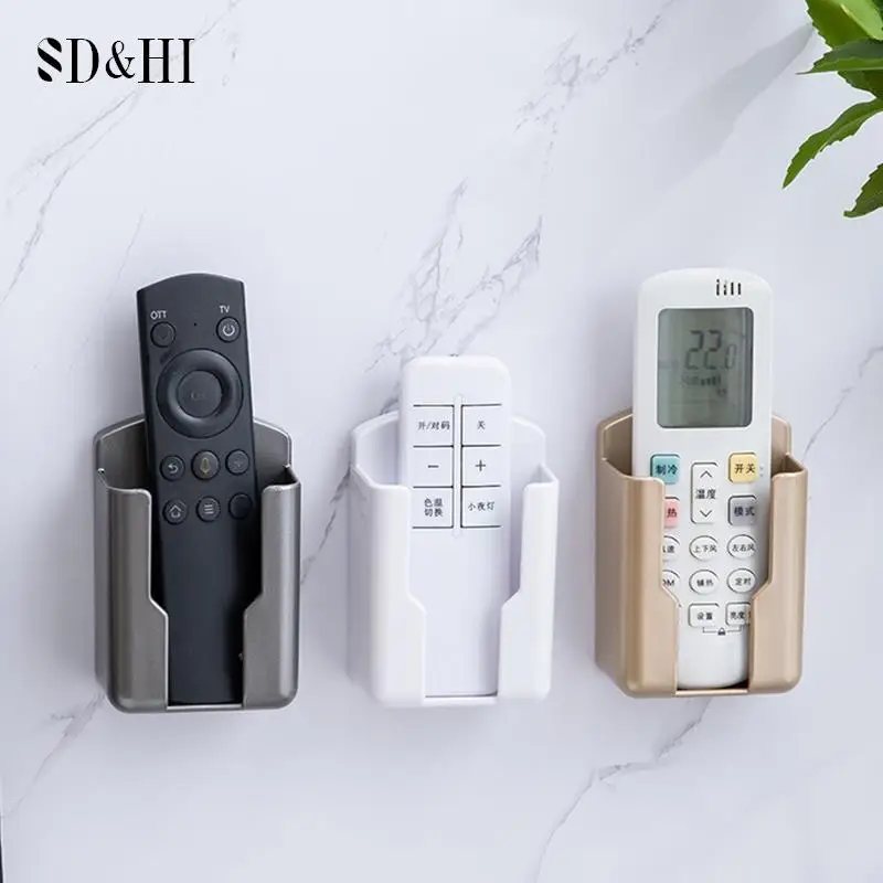 

Remote Control Air Conditioner Stand Holder Remote Control Storage Box Mobile Phone Storage Rack Wall Mounted Organizer