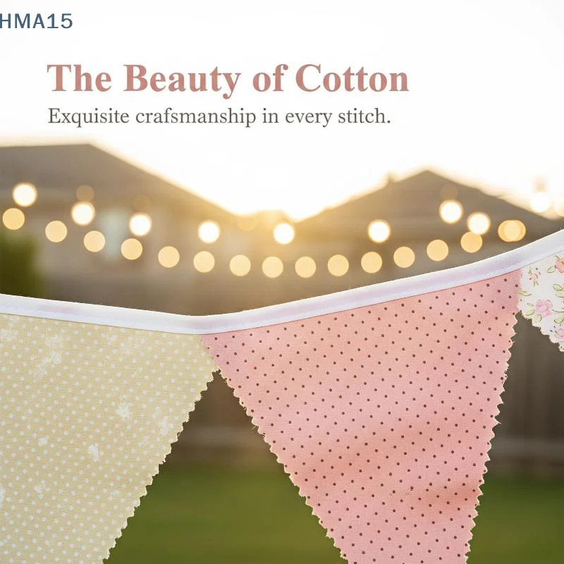 【YA】Triangle Bunting Flags 40Ft/12M Reusable Portable Hanging Banner for Picnic Camping Outdoor Party Decor