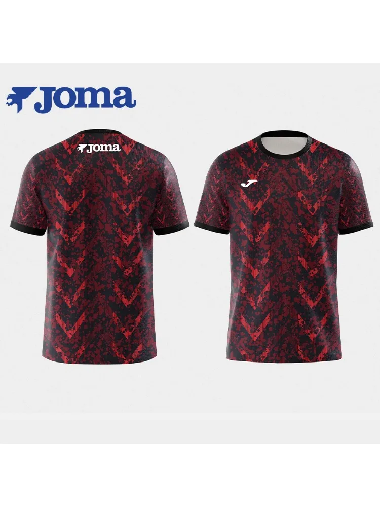 تي شيرت JOMA Summer German ثلاثي الأبعاد مطبوع بأكمام قصيرة للرجال لممارسة الرياضة في الهواء الطلق واللياقة البدنية والجري عالي الجودة سريع الجفاف وجيد التهوية #6