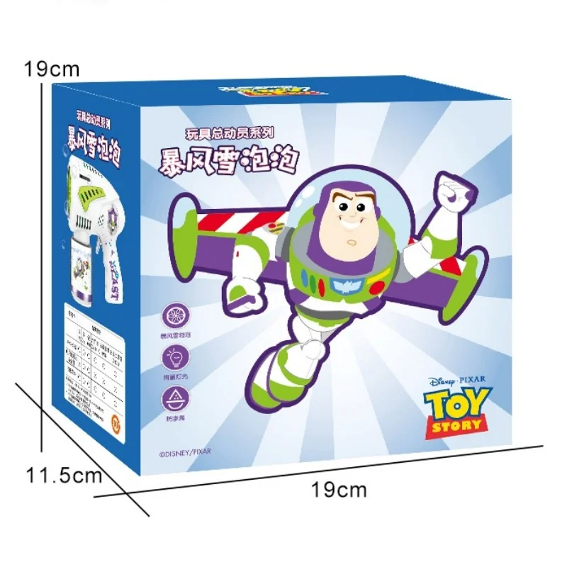 مسدس فقاعات ديزني باز للأطفال ، 39 فتحة ، أوتوماتيكي ، هدية عيد ميلاد ، أولاد وبنات ، أوتوماتيكي ، أحمر ، جديد ، #6