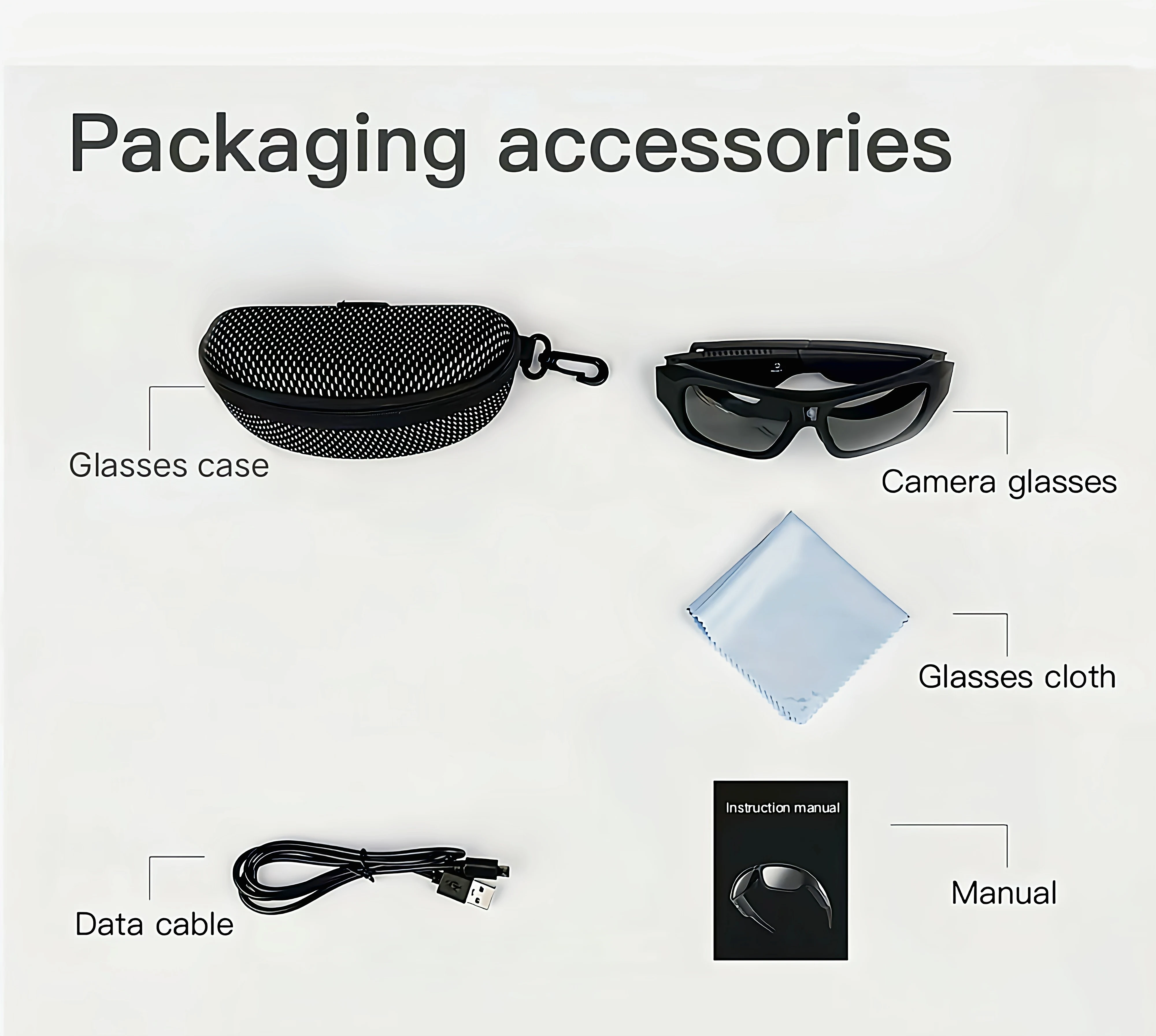 Smart Glasses HD Glasses Camera Video Driving Record Cycling Video With Eyewear Camcorder For Outdoor Mini Camera