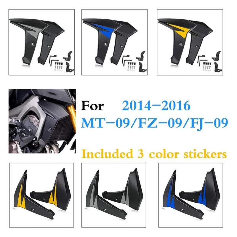 Motorcycle Radiator Side Panel Protector Cover Fairing for Yamaha MT09 FZ09 FJ09 MT09 FZ-09 FJ-09 2014 2015 2016