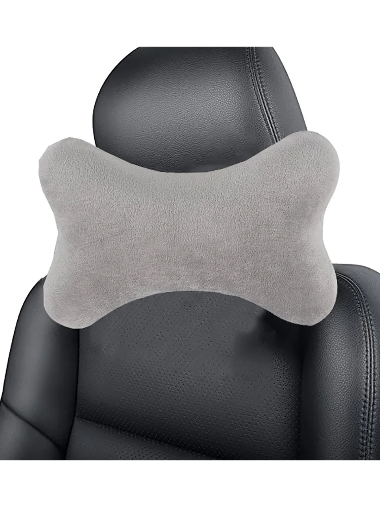 Car Neck Headrest Pillow Memory Foam Car Seat Neck Pillow Breathable Crystal Velvet Head And Neck Support For Sleep Pillow