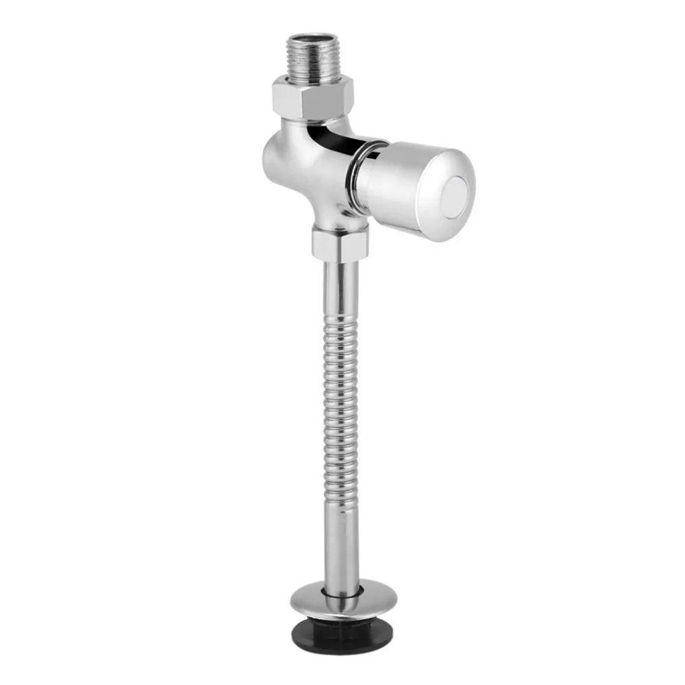Button Type​ Urinal Flush Valve​ Bath Toilet Manual Delay Manual Delay Flush Valve ​Zinc Alloy​ Automatic Shutoff​