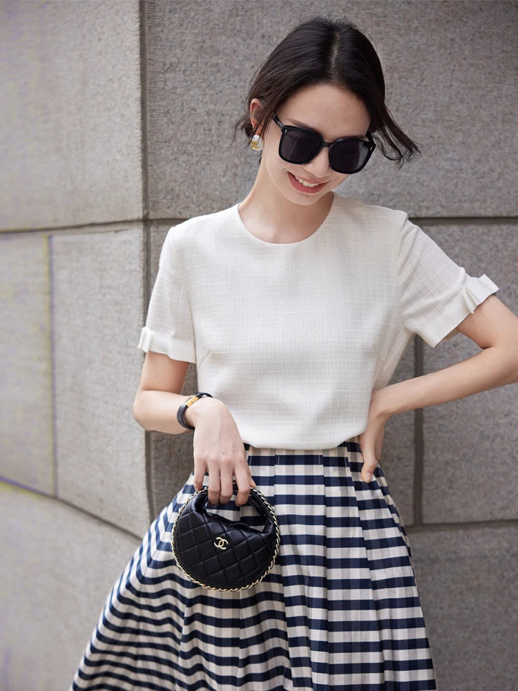 

Ele Romantic ort Sve Hooded Cover up Top Summer Polyester Blend round Ne Loose Fit T-irt for Women Commute Sle