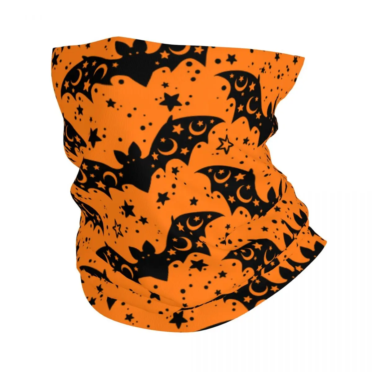 Halloween Bat Stars Horror Bandana Neck Cover Printed Balaclavas Face Mask Scarf Outdoor Headwear Fishing for Men Adult Washable