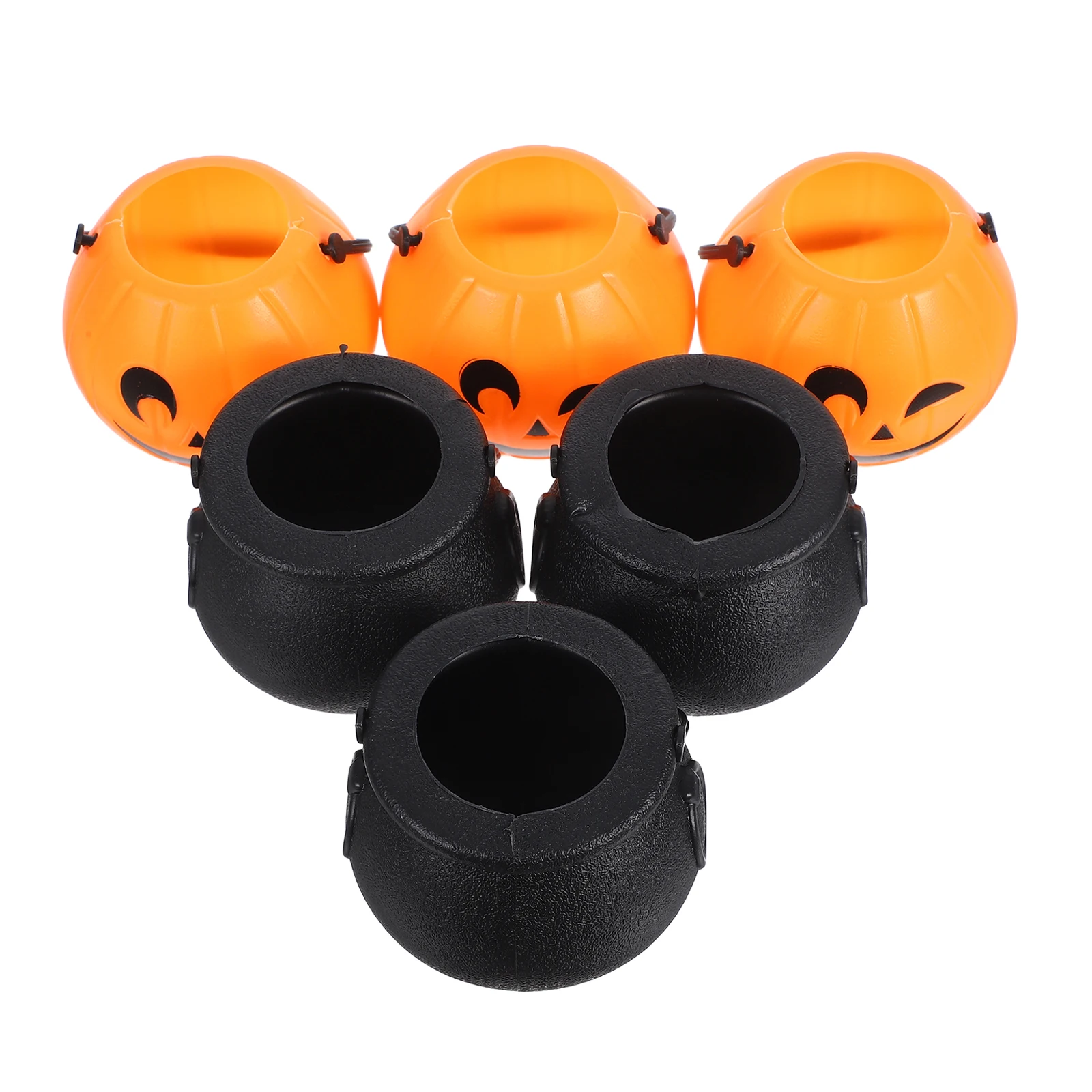 

6 Pcs Pumpkin Bucket for Halloween Candy Mini Pumpkins Buckets Snack Bulk Kids Container