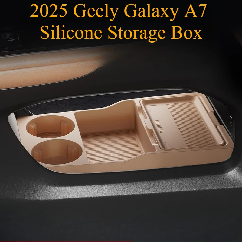 Para 2025 Novo Geely Galaxy A7: Almofada de Silicone para Caixa de Armazenamento Inferior do Apoio de Braço Central - Acessório de Modificação para In