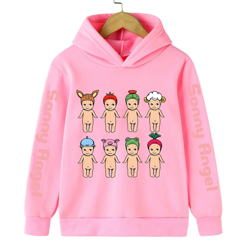 Children Hoodie Sony Angel Hippers Pullover Korean Fashion Kids Casual Clothes Kawaii Anime Sweatshirts for Girl Boy Cartoon Top