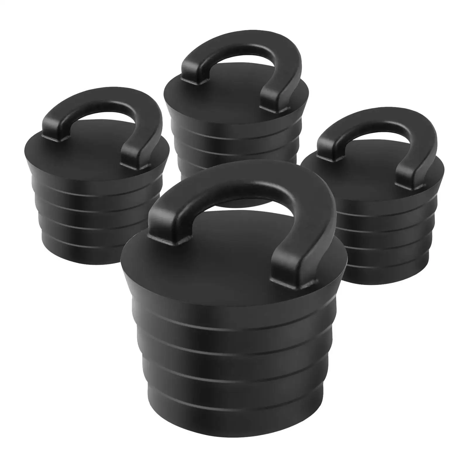 4Pcs Push in Boat Drain Plugs Stopper with Handle Canoe Kayaks Scupper Plugs