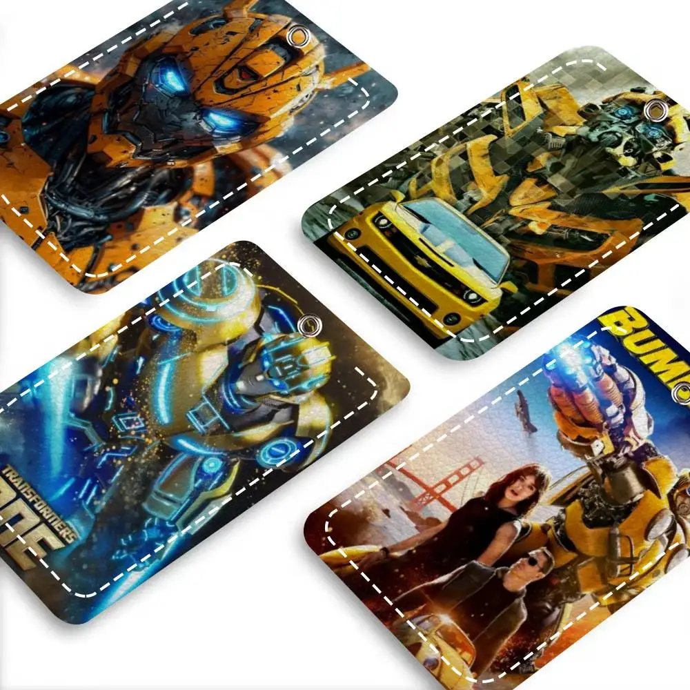 

Держатель для карт Bumblebee, подходит для кредитных карт, проездных билетов, прямоугольный брелок из мягкой кожи, защитный чехол