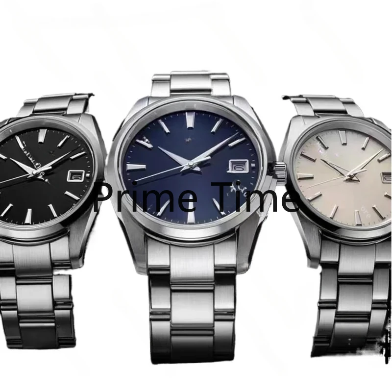 Customized Quartz Sapphire Five-Sided Grinding Pointer Calendar Steel Band Round Copy SBGP009