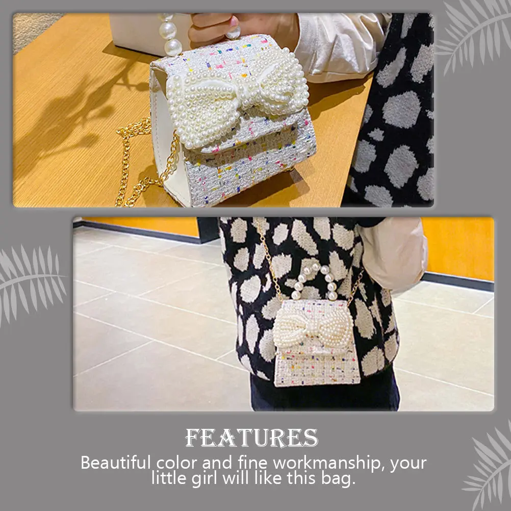 Sac à main avec nœud en perles, sac à bandoulière, petit fourre-tout à nœud papillon, poignée en perle élégante, cadeau, accessoires de jeu, décor fonctionnel