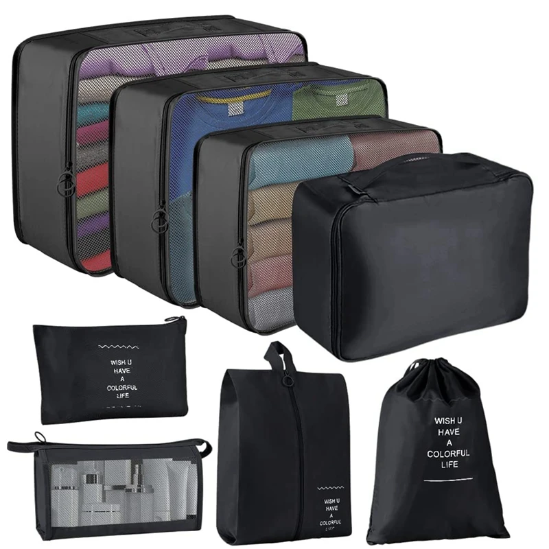 Packing Bags For Suitcase Light-Weight Travel Luggage Organizers Set Travel Organizer Bags