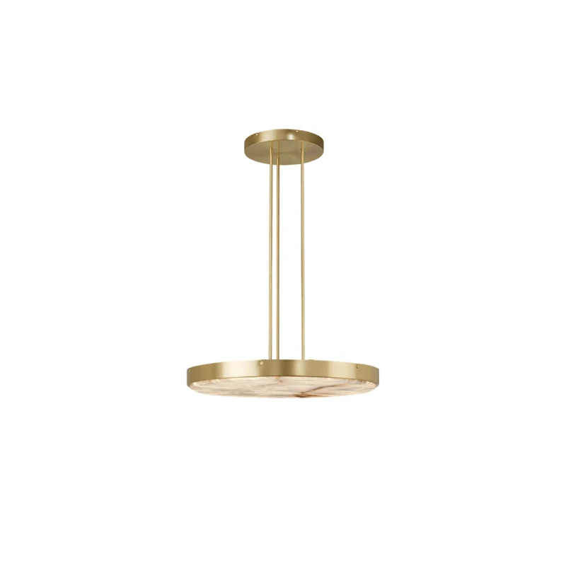 Transform Your Living Room With Our 5cm Thin Natural Marble LED Chandelier Dimming Function Gold Black Chrome Hardware 20-80CM