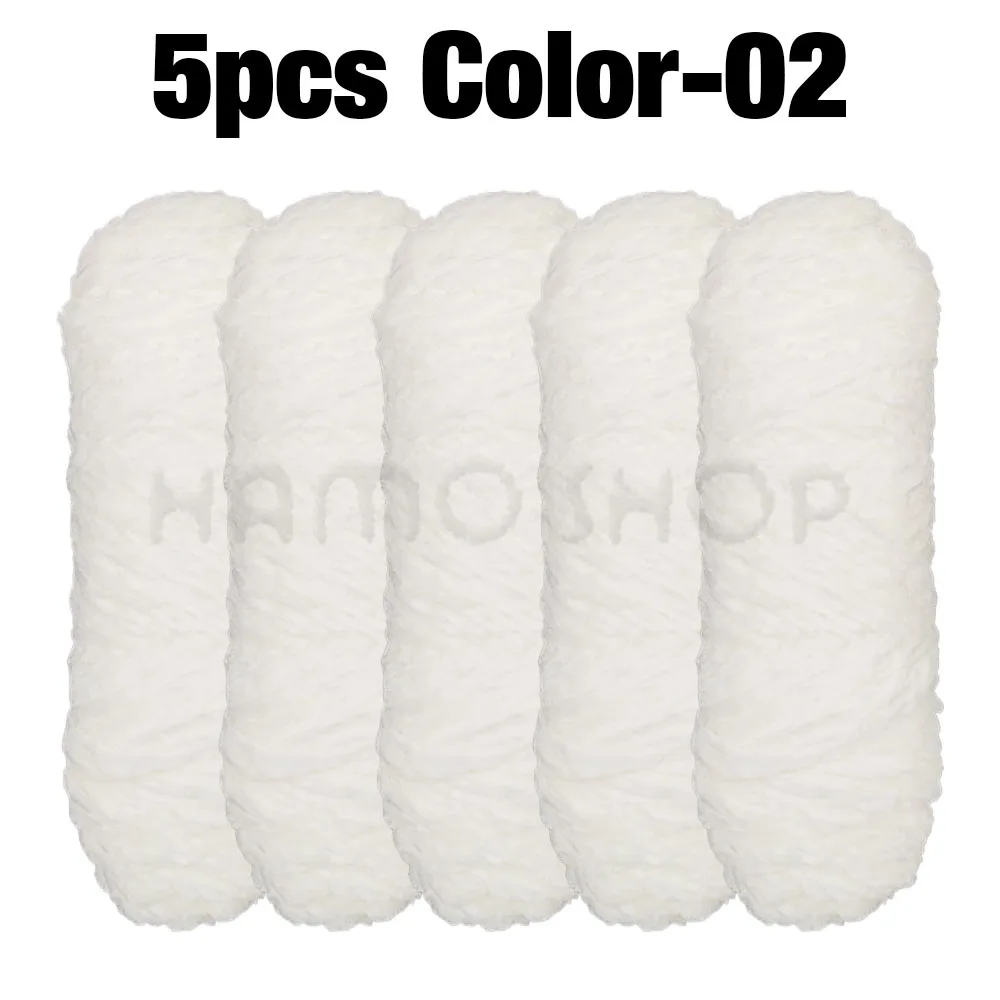 5 Rollen 100 g pro Rolle Premium-Samt-Chenille-Garn, weiches, warmes Strick-Häkelgarn für Decke, Mantel, Hut, Kissen, DIY-Handwerk