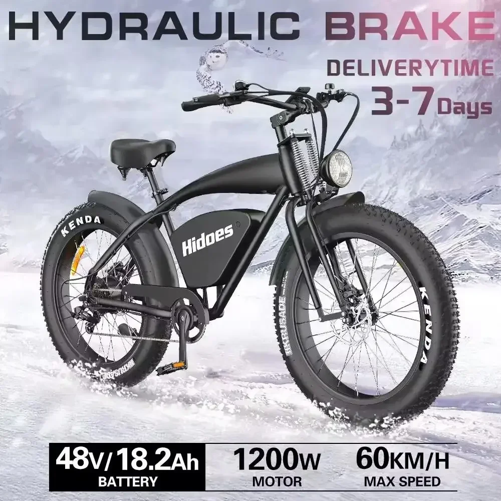 2023 New Arrivals EU Warehouse HD-B3 Mountain Electric Bike Electric Bycicle 1200W Motor 60km/h 60-90km City Beach Ebike