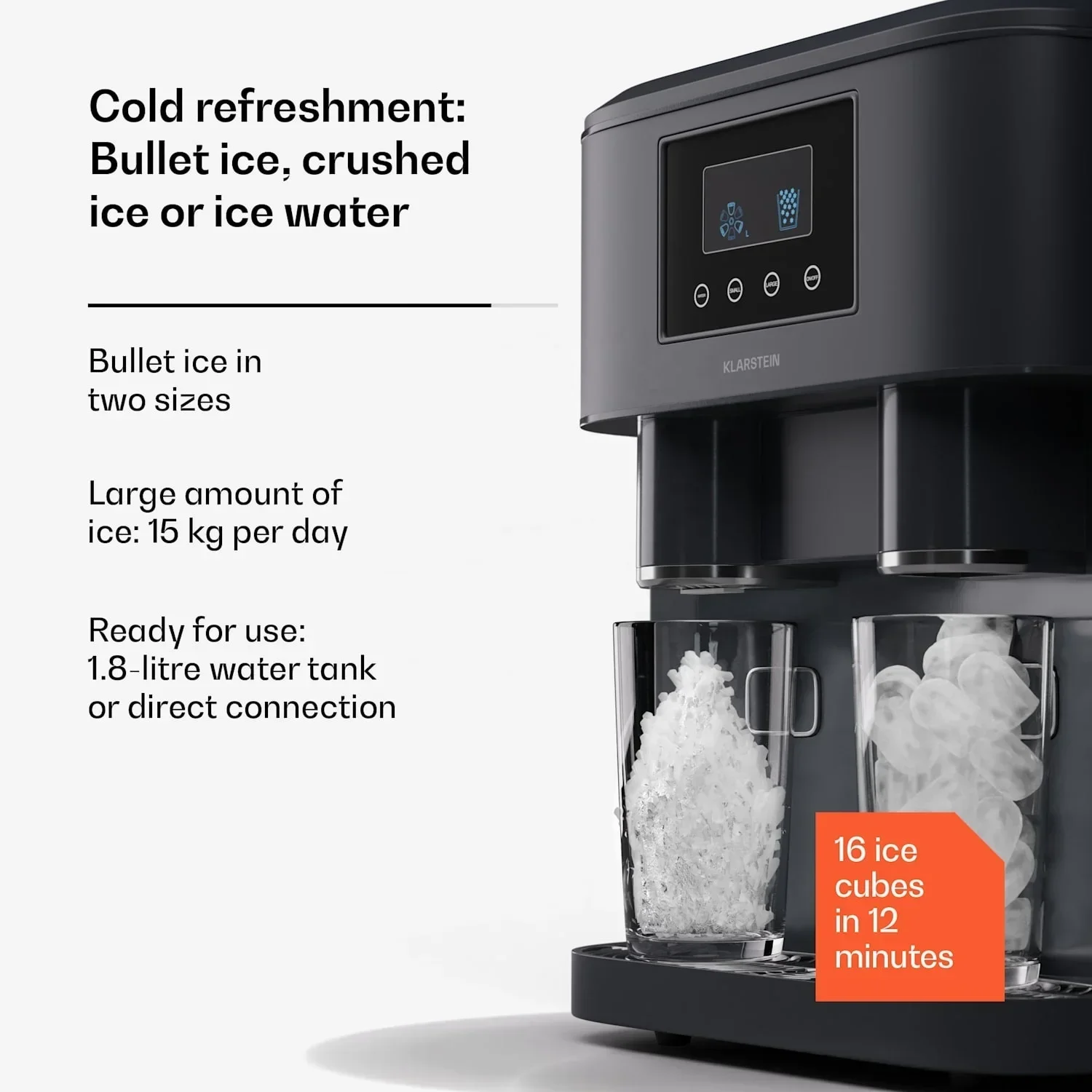 Commercial Ice Machine Countertop Ice Maker Steel Ice Cube Maker with Cool Water Dispenser for Office Automatic Water Dispenser