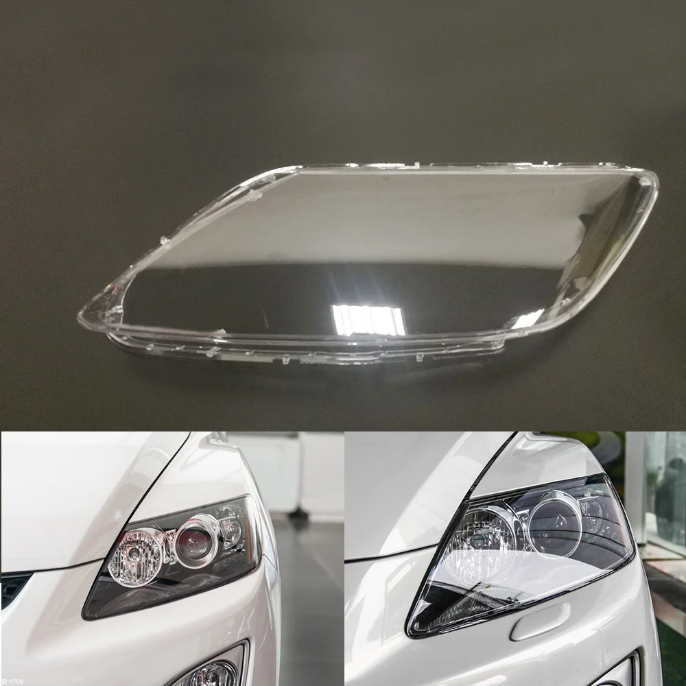 Per Mazda CX7 2007-2013 Trasparente Faro Copriobiettivo Sostituzione Faro Borsette Copertura della lampada della luce della testa Lato Sinistro