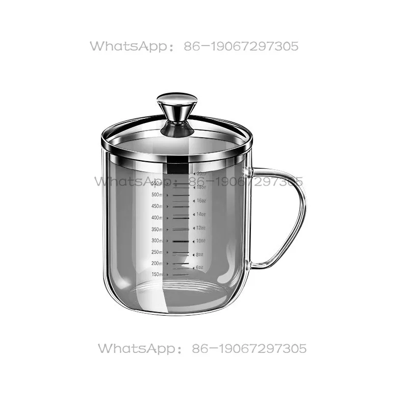 Household High Borosilicate Glass with Spoon Large-capacity Milk Cup