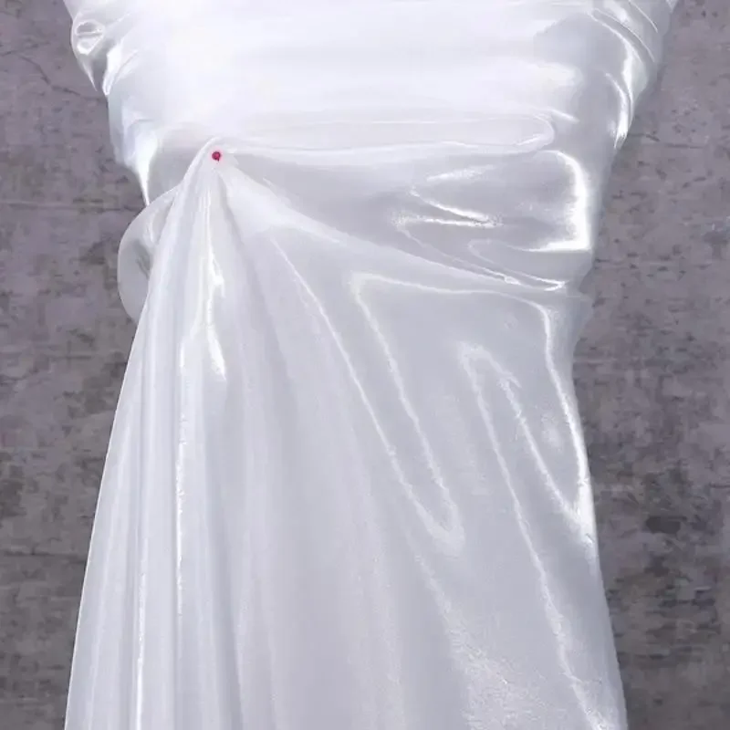 

Высококачественная стеклянная пряжа, жидкий водный блеск, ткань из органзы, сетчатое украшение, свадебное платье, юбка Ханфу, пряжа, ткань для одежды