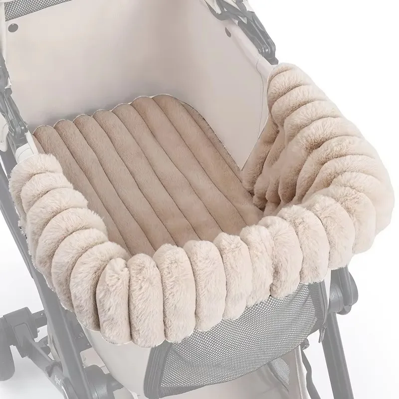 Dog Warm Plush Cushion, Winter Soft Pet Mat, Puppy Stroller Seat Pad for Outdoor Travel