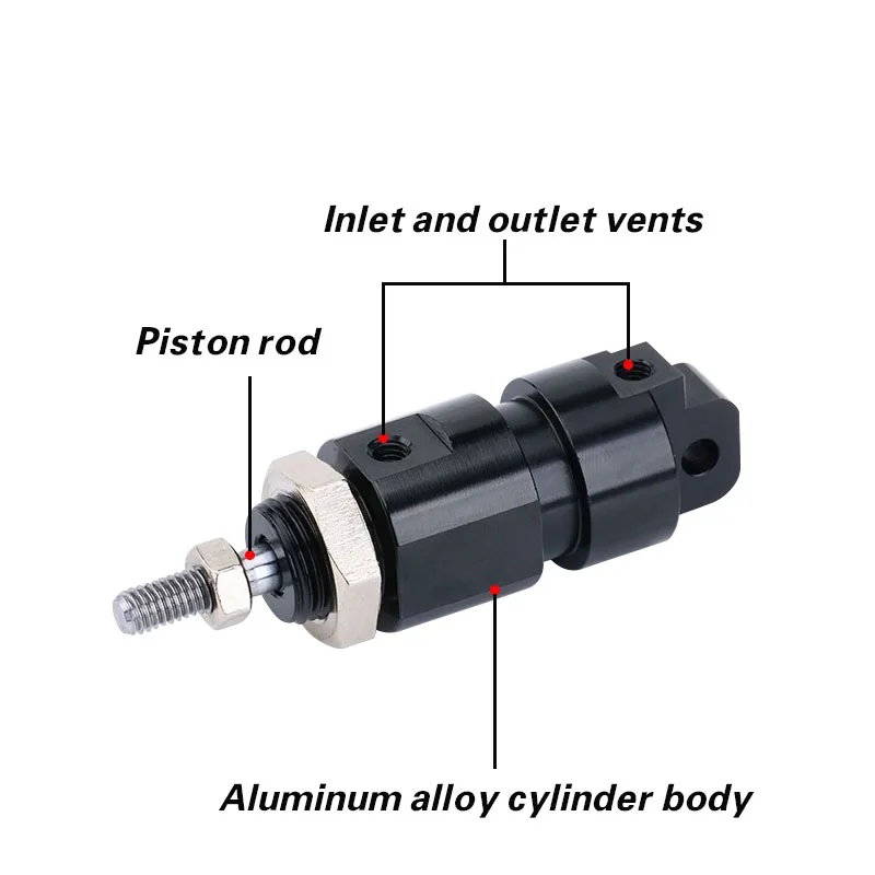 ROA ROB ROC Mini circular hydraulic cylinder Bore16/20/25/32/40/50 Stroke25/50/75/100/125/150/175/200/250/300/400/500