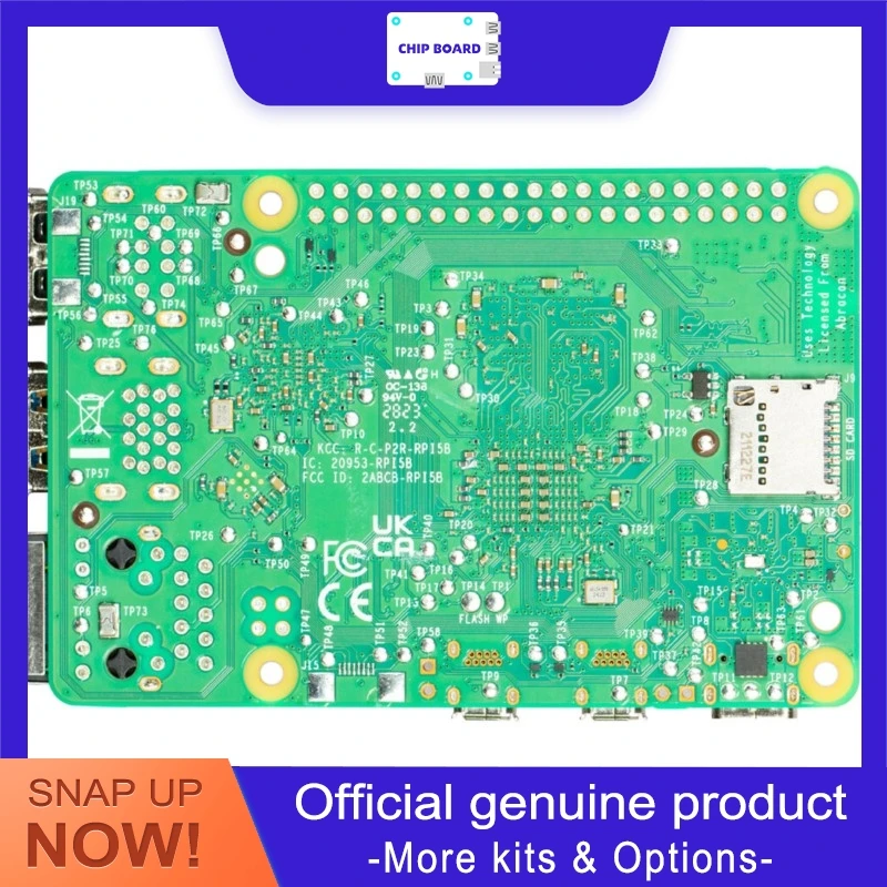 

Оригинальный одноплатный компьютер Raspberry Pi 5 с процессором Cortex-A76, 2 ГБ/4 ГБ/8 ГБ/16 ГБ ОЗУ, PCIe, Gigabit Ethernet, USB 3.0