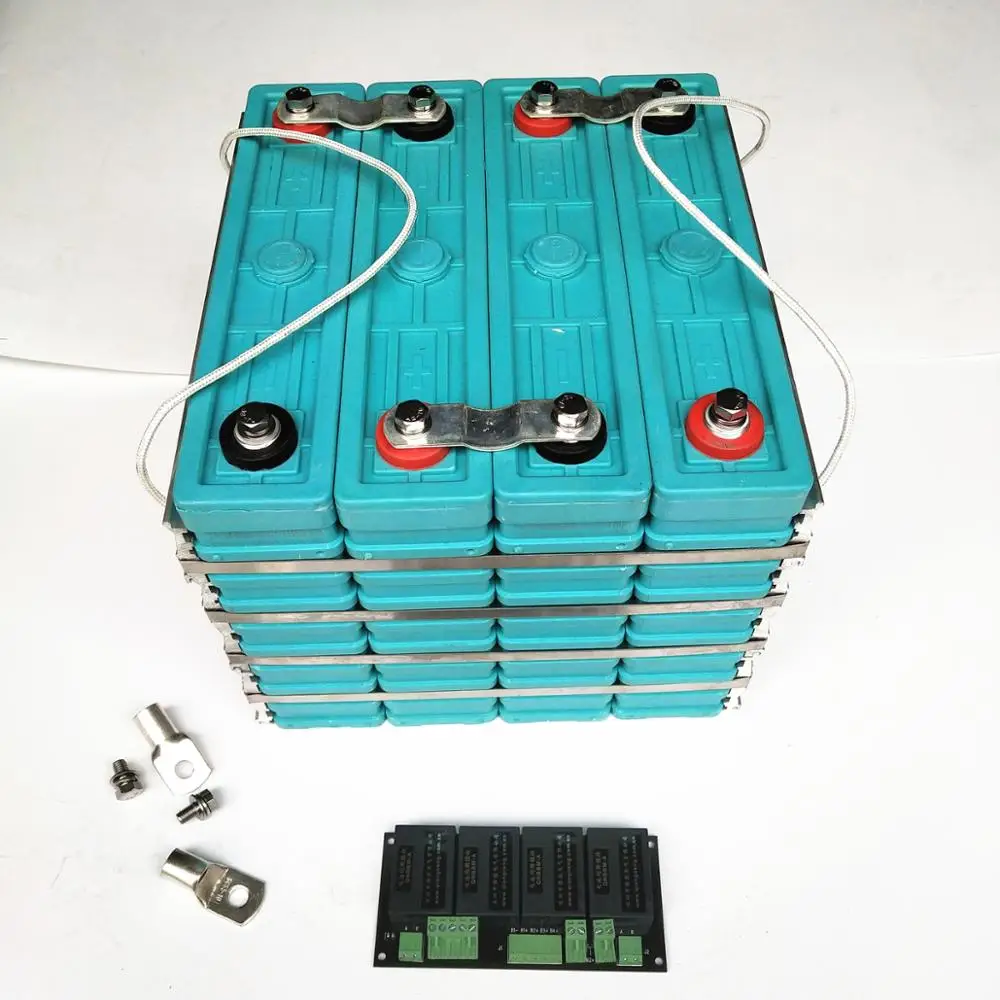 

Assembled Rechargeable 12V 400Ah lifepo4 Lithium Battery Cell 4pcs With copper bar Metal strip included