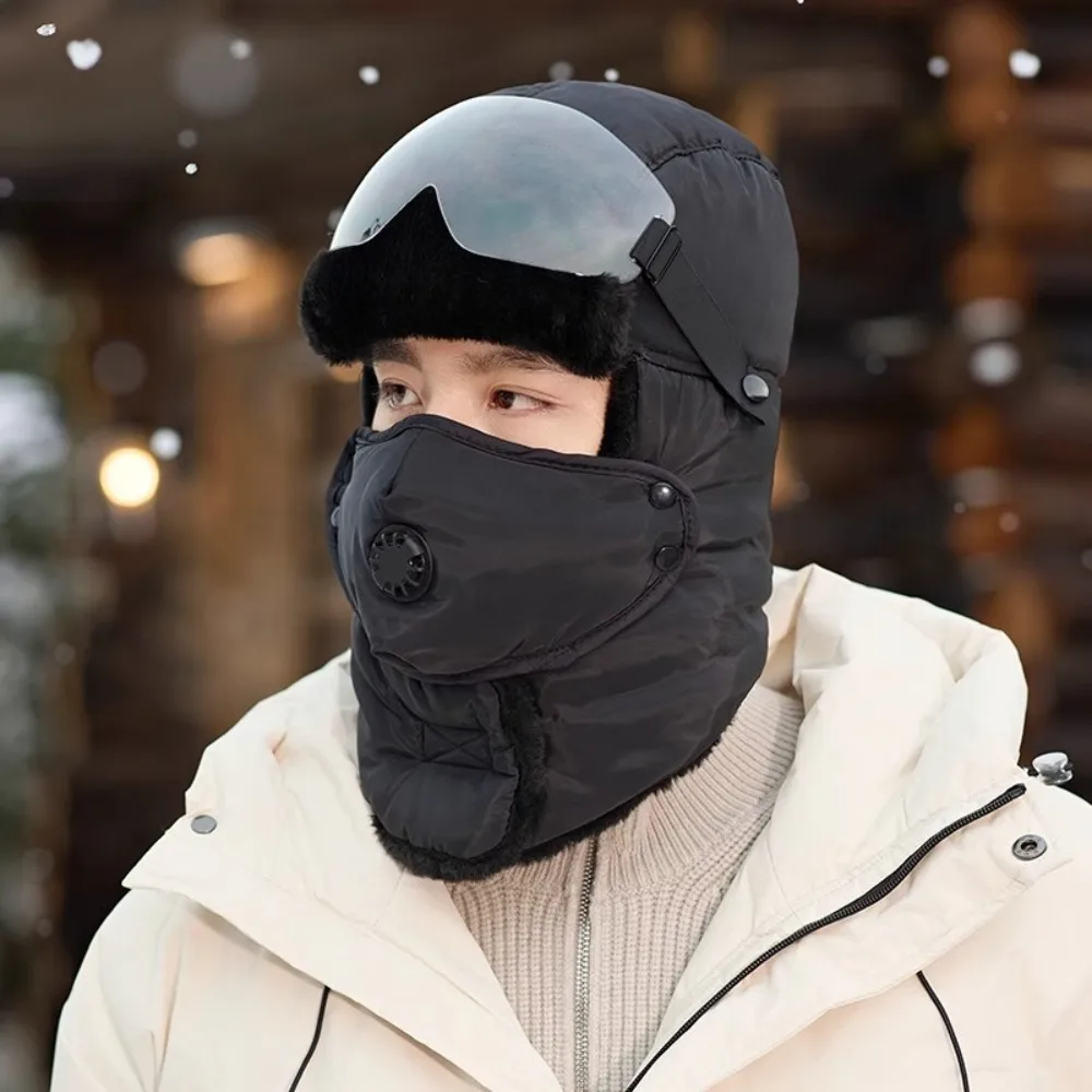 

Повседневные зимние шапки-бомберы с защитой ушей, черные, серые, утолщенные, теплые, теплые снежные шапки, ветрозащитные зимние лыжные шапки для мужчин и женщин