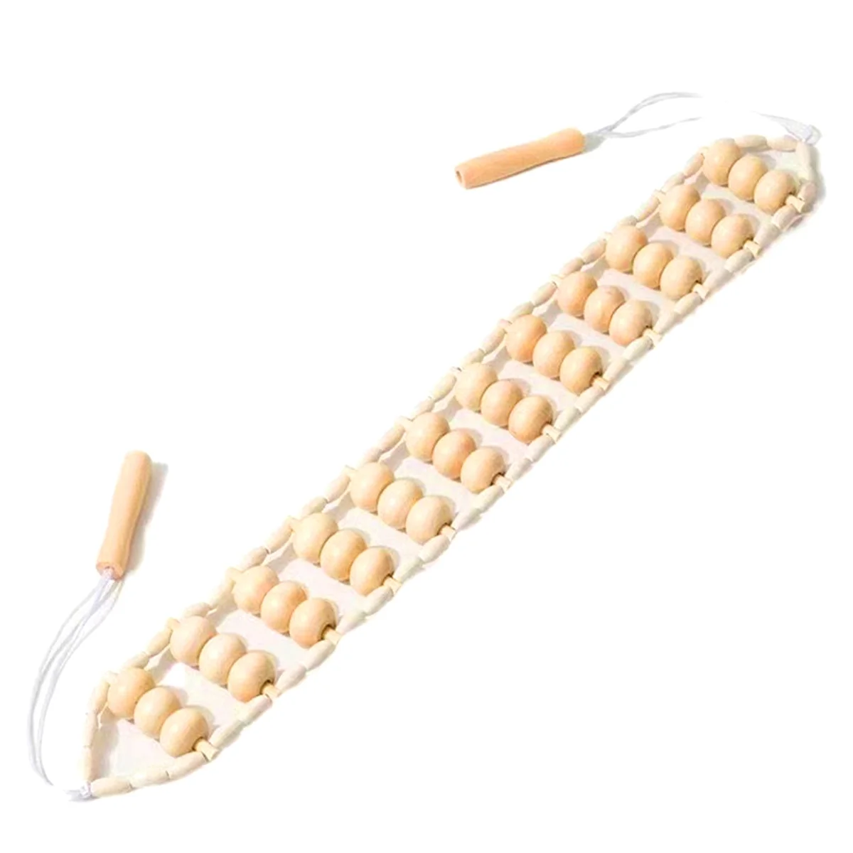 Rope Back Massager - 47.2 Inches Massager Tool for Back, Neck, Legs, Waist, Wooden Massage Roller