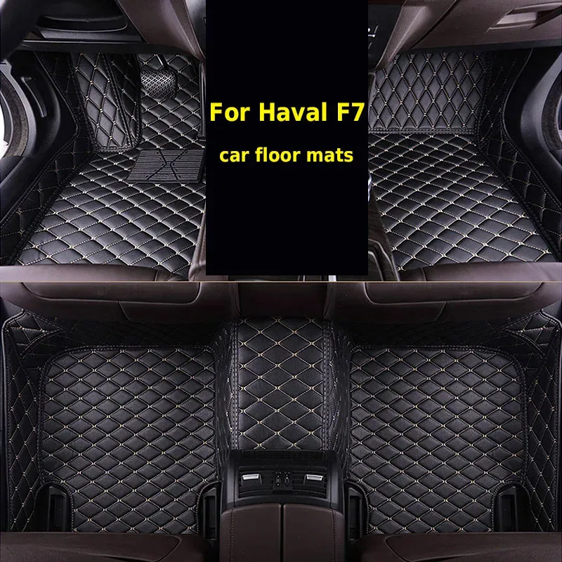 

Hivotd For Haval F7 F7X 2019 2020 Custom Car Floor Mats Leather Foot Pad Anti-Dirty Carpet Cover Interior Floorliner Accessories