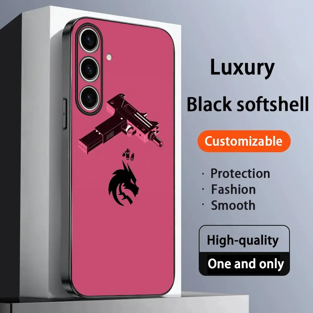 Чехол для телефона Team S-spirit с логотипом для Samsung Galaxy S25 S24 S23 S22 S21 S20 Plus Ultra Note20, мягкий черный