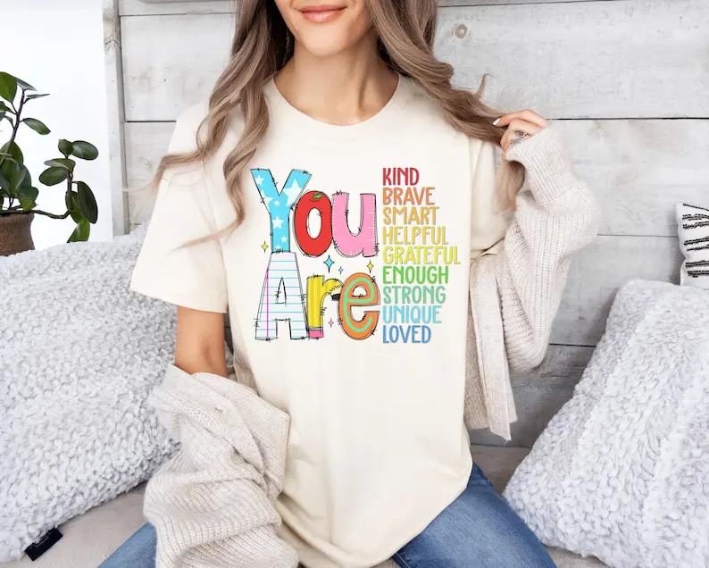 You are kind Shirt,Back to school Back to school Teacher appreciation Teacher kindergarteen Short Sleeve Top Tees 100% Cotton