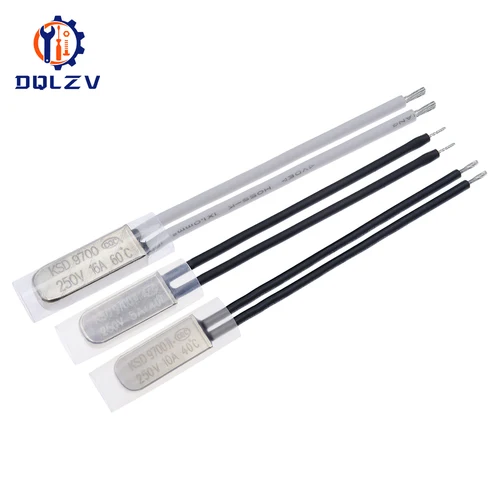 Imagen 2 del producto KSD9700 250V 5A 10A 16A 40-150 grados Celsius normalmente cerrado disco bimetálico abierto interruptor de temperatura fusible de temperatura